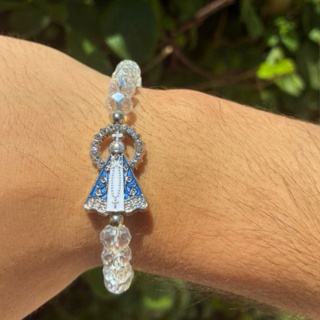 Pulseira para Cristal Ajustável Com Elástico Nossa Senhora Aparecida em Oferta na Shopee