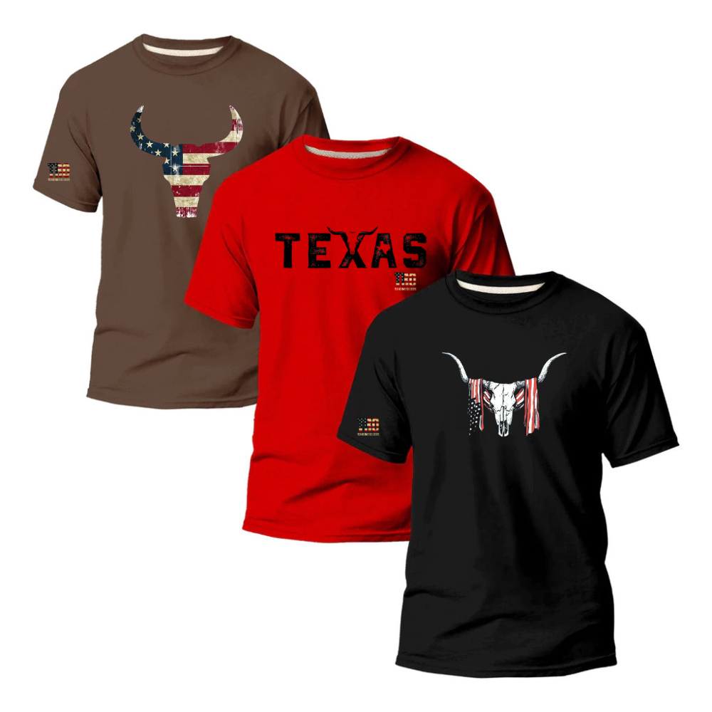 Kit 3 Camisetas Country Texas Raiz do Oeste Premium Várias Cores Envio Rápido em Oferta na Shopee