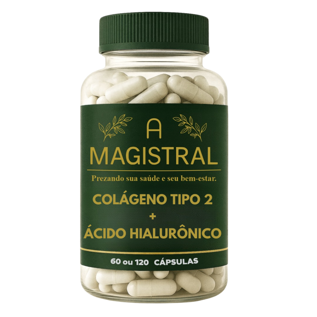Colágeno com Ácido Hialurônico Original Em Cápsulas A Magistral Suplementos Vitaminas