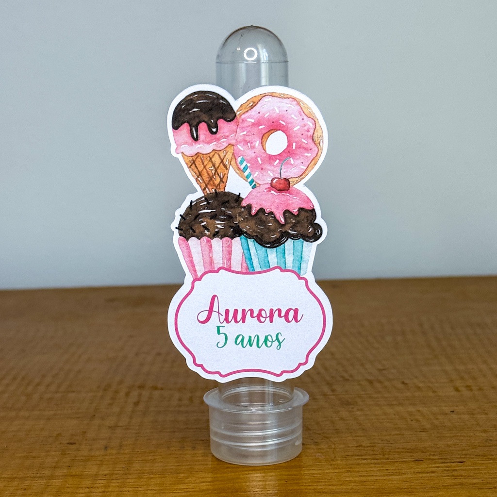 Kit Apliques para Tubete Personalizados CONFEITARIA Lembrancinha Festa Aniversário