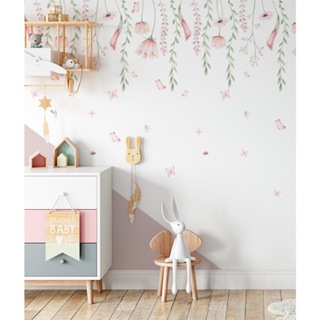 02 metros Adesivo de Parade Raminhos Jardim Encantado + Borboletas em Oferta na Shopee