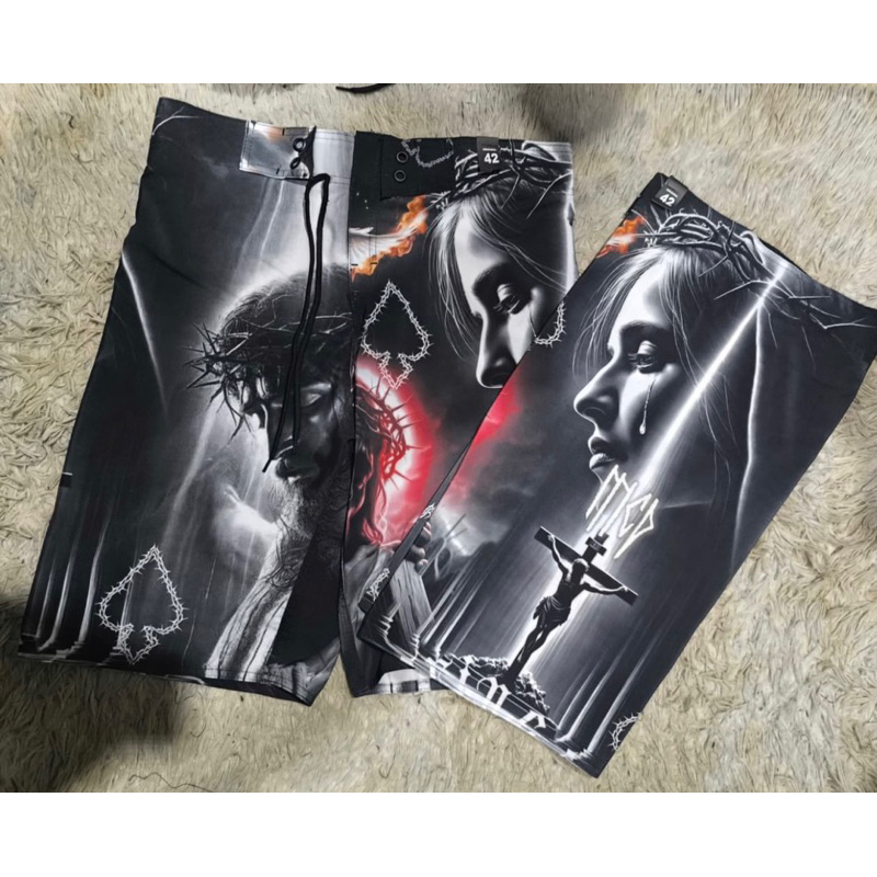 Bermuda de Surf Masculina no tecido elastano em Oferta na Shopee