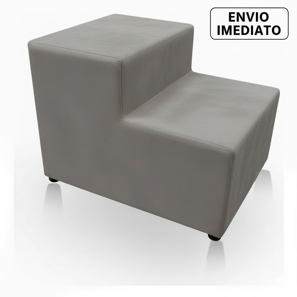 ENVIO IMEDIATO - Escada Estofada Escadinha 2 Degraus Para Pet Gato Cachorro Subir No Sofá Luxo Suede