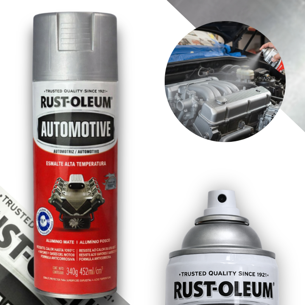 Tinta Spray Alumínio Fosco Alta Temp Automotiva 1093ºC Rust Oleum em Oferta na Shopee
