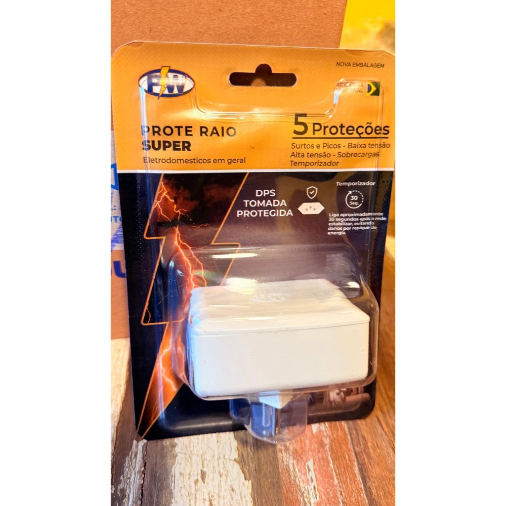 Proteraio Super Protetor Contra Raios 10A com temporizador 127V/220V