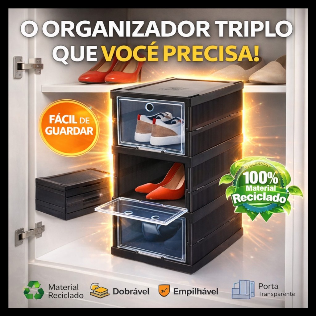 Caixa De Sapato Dobrável Armazenamento Transparentes Sapateira Empilhável Prova De Poeira Dormitório