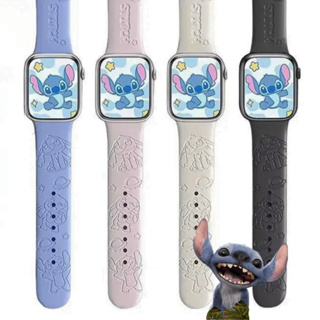 Pulseira Silicone Fecho Personalizada Stitch Desenho Para Apple Watch 38/40/41/42/45/46/49mm em Oferta na Shopee