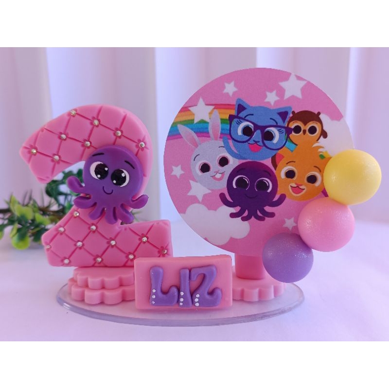 vela topo de bolo bolofofo festa de aniversário decoração em Oferta na Shopee