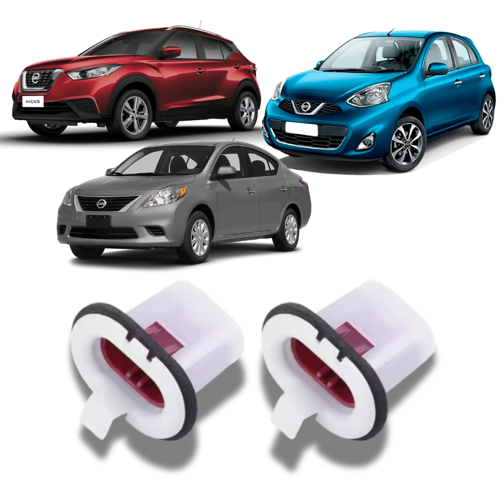 Par Bucha Trava Assento Banco Traseiro Nissan Kicks / Versa / March em Oferta na Shopee