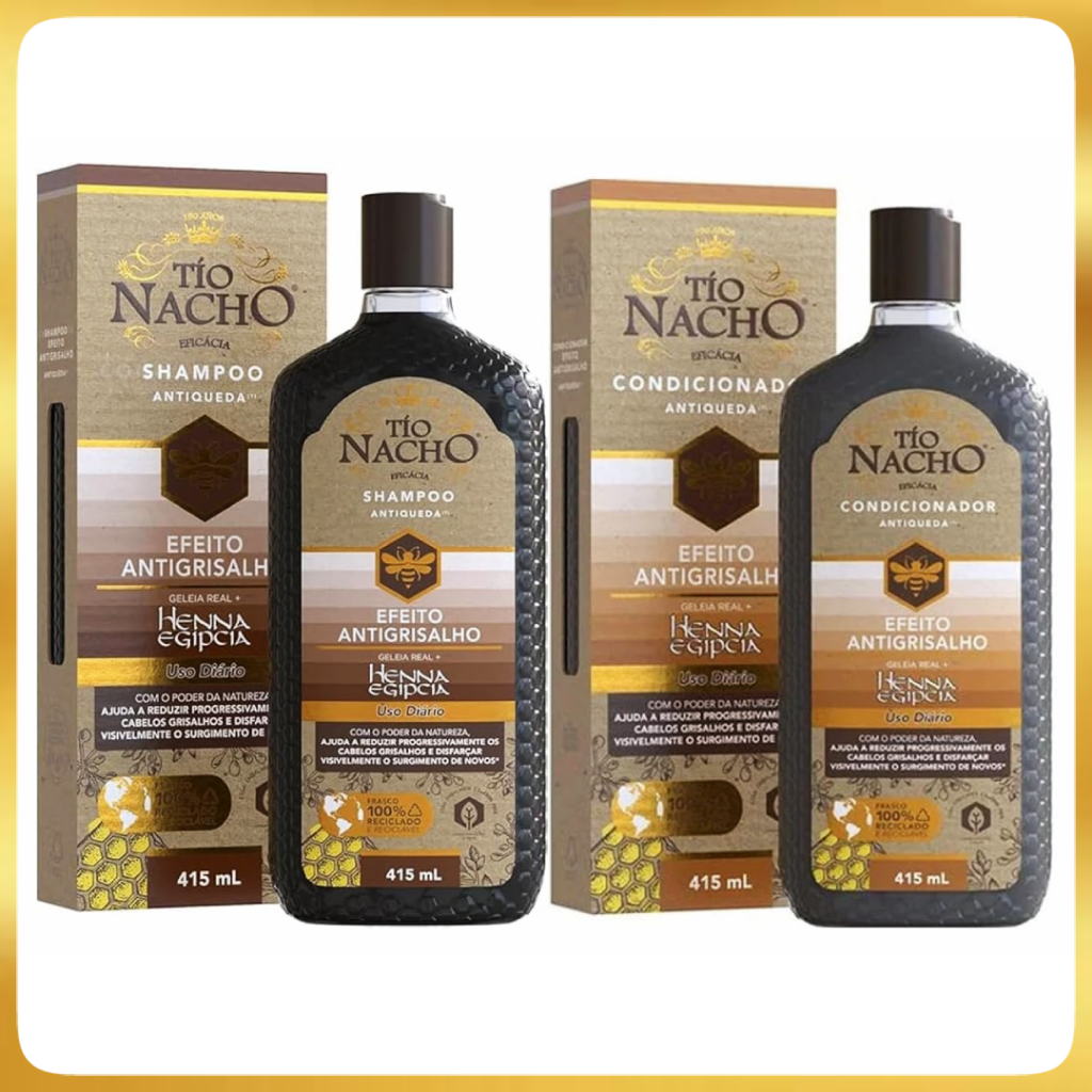 Kit Shampoo E Cond Efeito Antigrisalho Tio Nacho 415ml