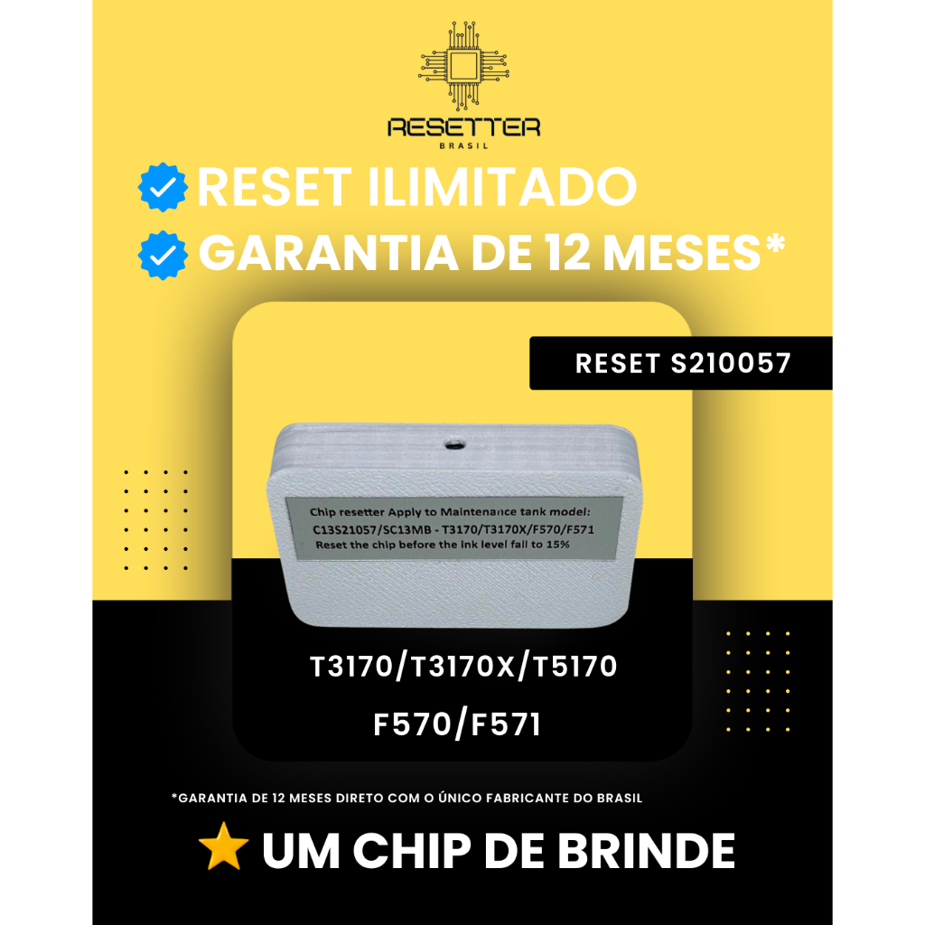 Reset  Caixa De Manutenção Epson T3170 T3170x F570