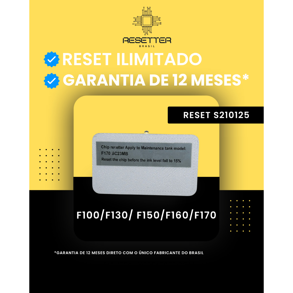 Reset Caixa Manutenção Epson Sc F170 F130 C13s210125 Sc23mb