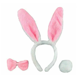 Arco De Cabeça Infantil Com Orelhas De coelho Preto/rosa /preto com Branca -Carnaval em Oferta na Shopee