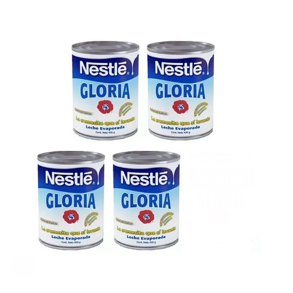 Leite Gloria evaporada Perú 4 unidades