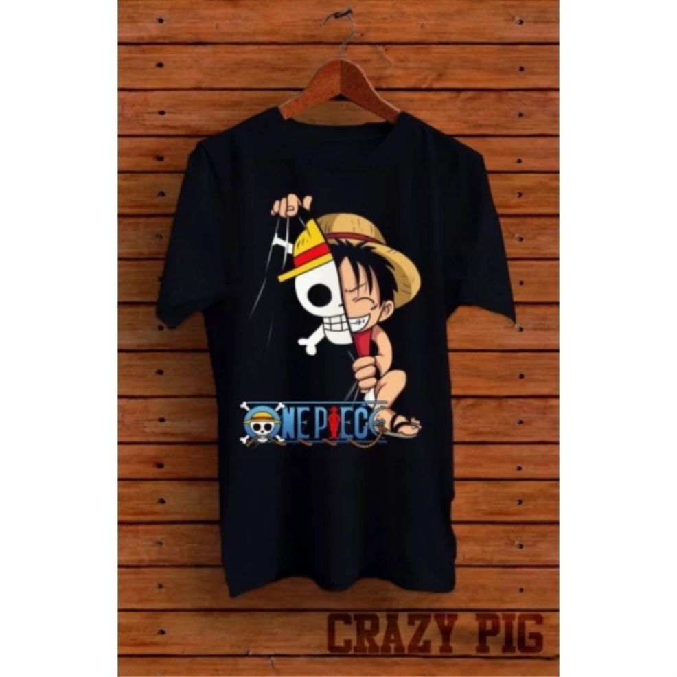 Camiseta Infantil/Juvenil One Piece Luffy Camisa de Menino Anime Blusa Ogabel De Criança, Camiseta infantil