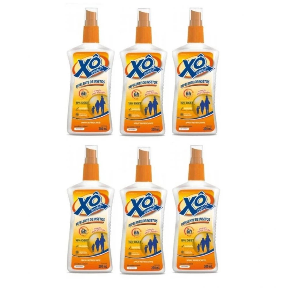 Kit C/ 6 Repelente Xô Spray Original Inseto 200ml Cimed em Oferta na Shopee
