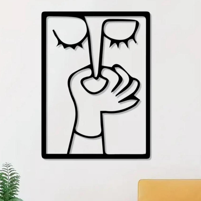 Quadro Decorativo Vazado Corte a Laser Minimalista Abstrato Decoração Quadro decorativo
