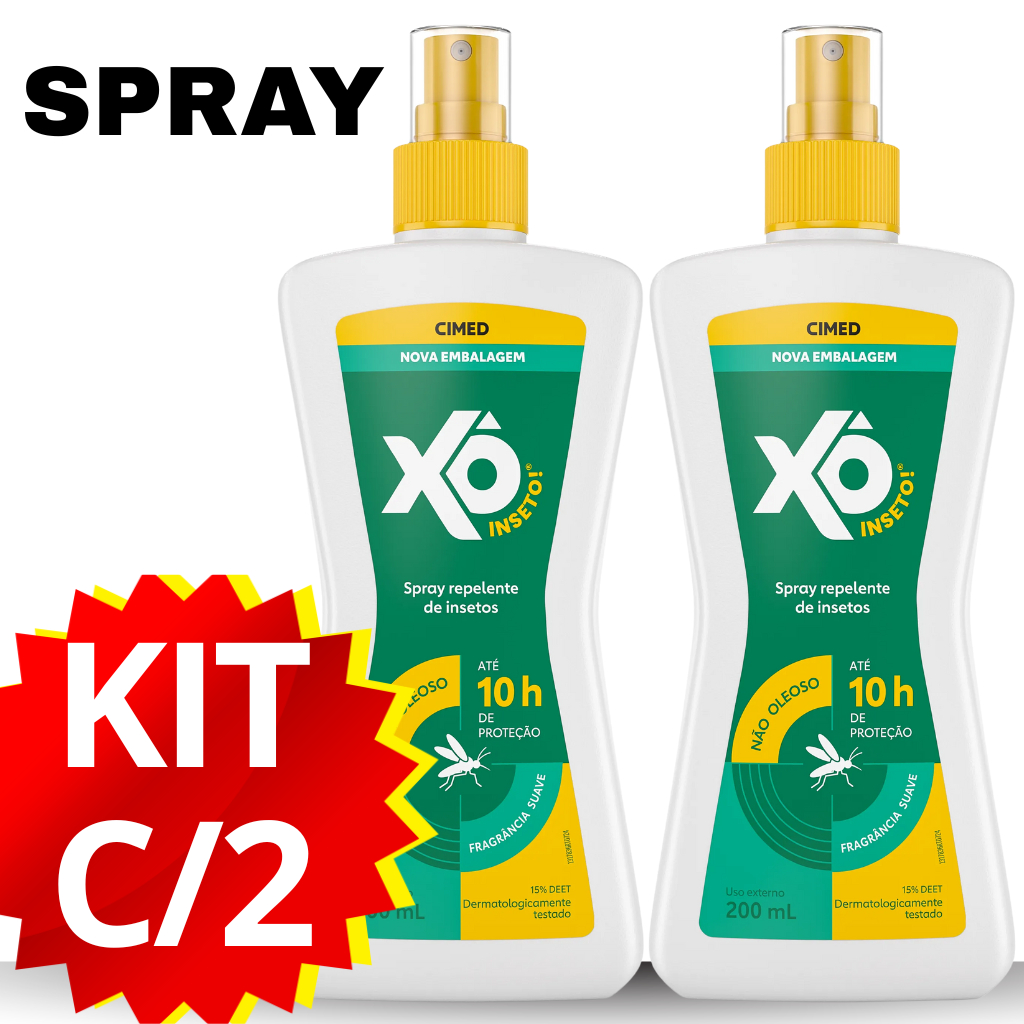 XÔ INSETO SPRAY 200ML KIT COM 2 UNIDADES em Oferta na Shopee