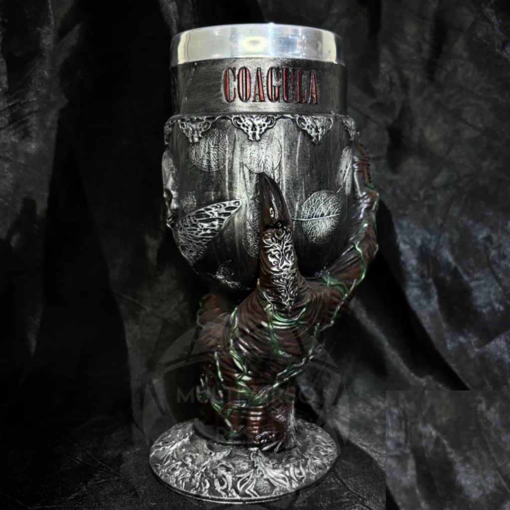 Cálice/ Baphomet Solve Coagula Mariposa Caveira Esotérico Taça Mão