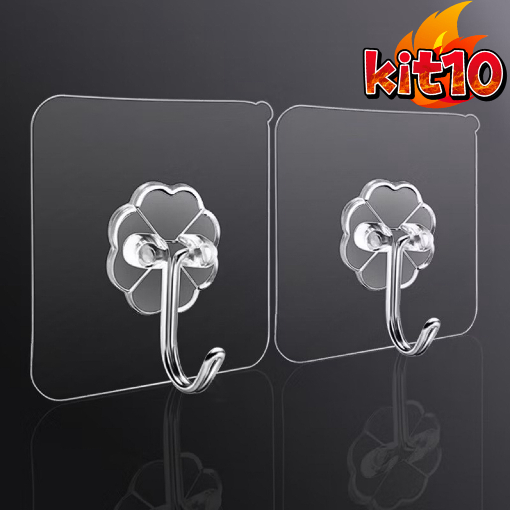 10/20/30 Gancho Adesivo Parede Multi Funcional Autocolante Casa Cozinha Quarto Banheiro Organizado em Oferta na Shopee