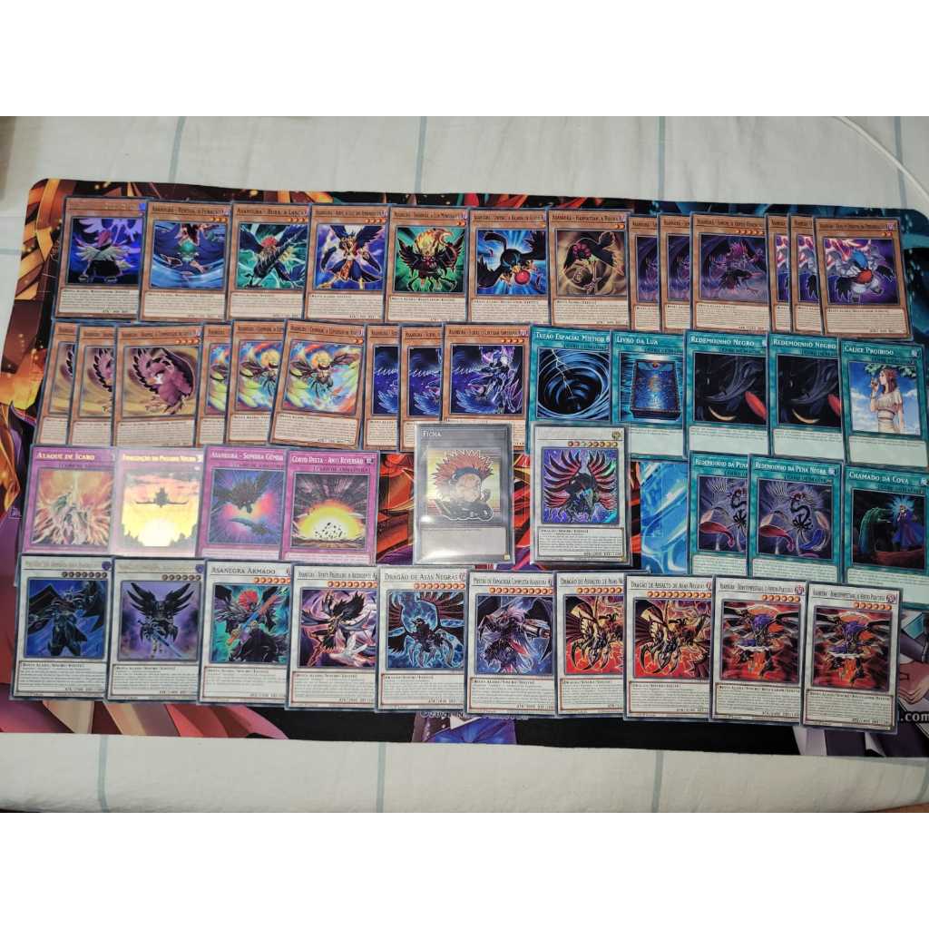 Baralho do Crow de Blackwing/Asa Negra + Token do Crow e Dragão Signário Chibi Secret Rare. Original Konami. Yugioh!