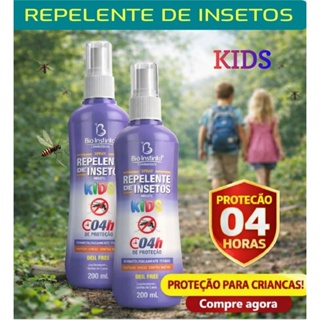 kit 2 Spray Repelente de Insetos Infantil Kids 4 horas de proteção - Bio Instinto em Oferta na Shopee