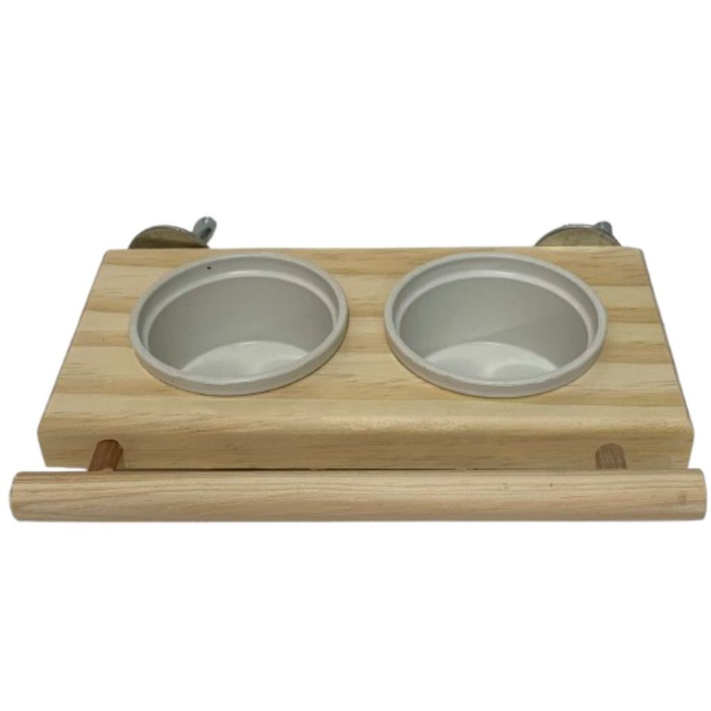 Comedouro Para Calopsita Canários Periquitos Individual de Madeira Pinus 90ml em Oferta na Shopee