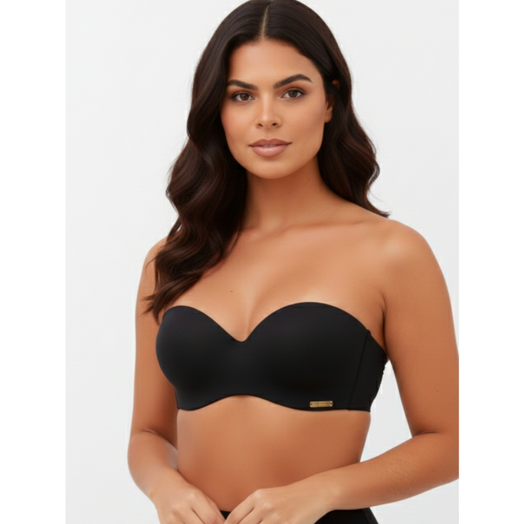 Sutiã Tomara que Caia Alças Removíveis com Bojo Efeito Silicone Ajustável Fecho triplo Top Poliamida em Oferta na Shopee