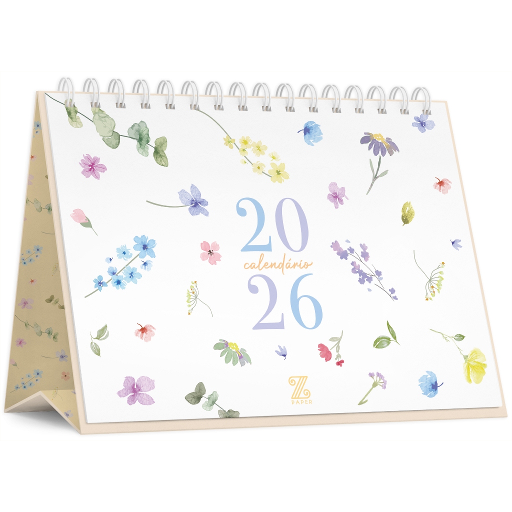 Calendário de mesa 2026 - Florescer - Z Paper em Oferta na Shopee