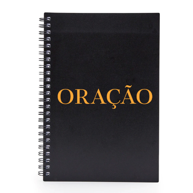 Caderno de Oração Devocional A5 Pautado Com Frase Cristã Evangélica