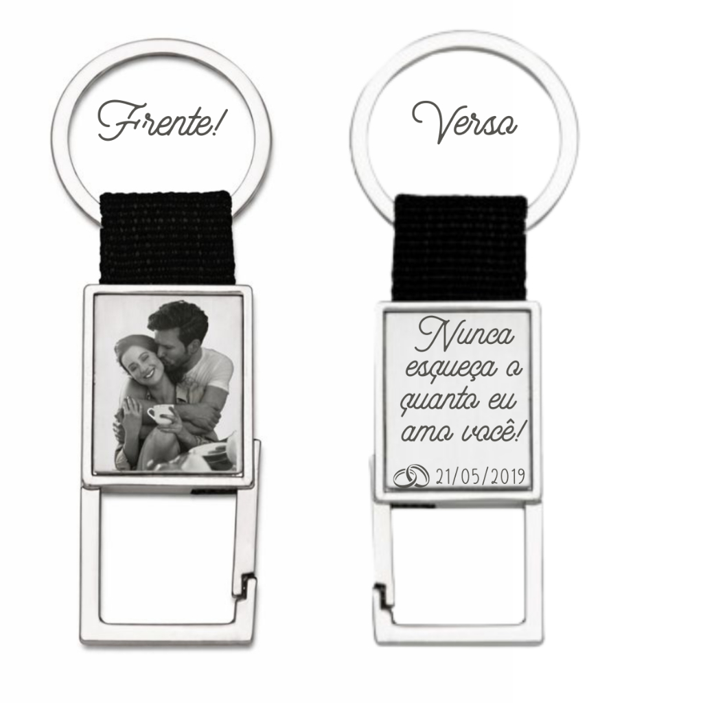 Chaveiro Personalizado com Foto e Frase Gravado a Laser em Aço Presente Pai Mãe Amigo Namorado Filho em Oferta na Shopee