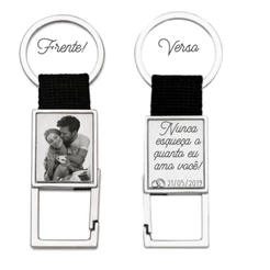 Chaveiro Personalizado com Foto e Frase Gravado a Laser em Aço Presente Pai Mãe Amigo Namorado Filho