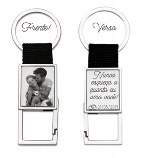 Chaveiro Personalizado com Foto e Frase Gravado a Laser em Aço Presente Pai Mãe Amigo Namorado Filho em Oferta na Shopee