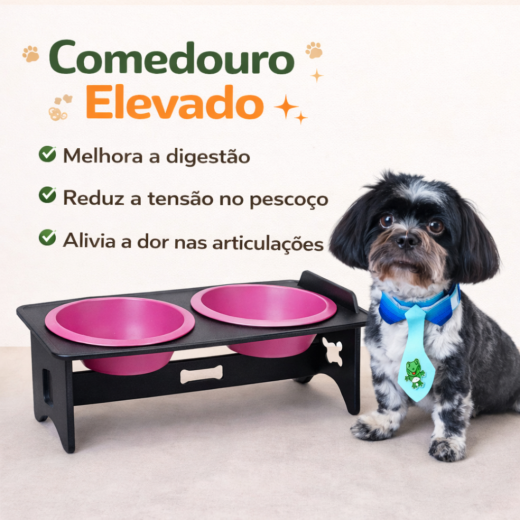 Comedouro Pet Elevado Duplo Gato E Cachorro 2 Tigelas de Plástico Pink com Suporte Antiderrapante em Oferta na Shopee