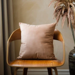 01 Capa de Almofada 55x55 cm Tecido Suede Liso Decorativa Sofá Sala Zíper Invisível