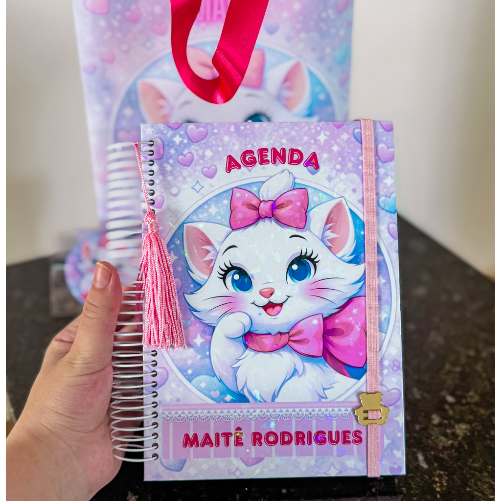 KIT AGENDA ESCOLAR  2026 Cute | Diário Organizador com Capa Fofa | Planejamento Diário e Calendário