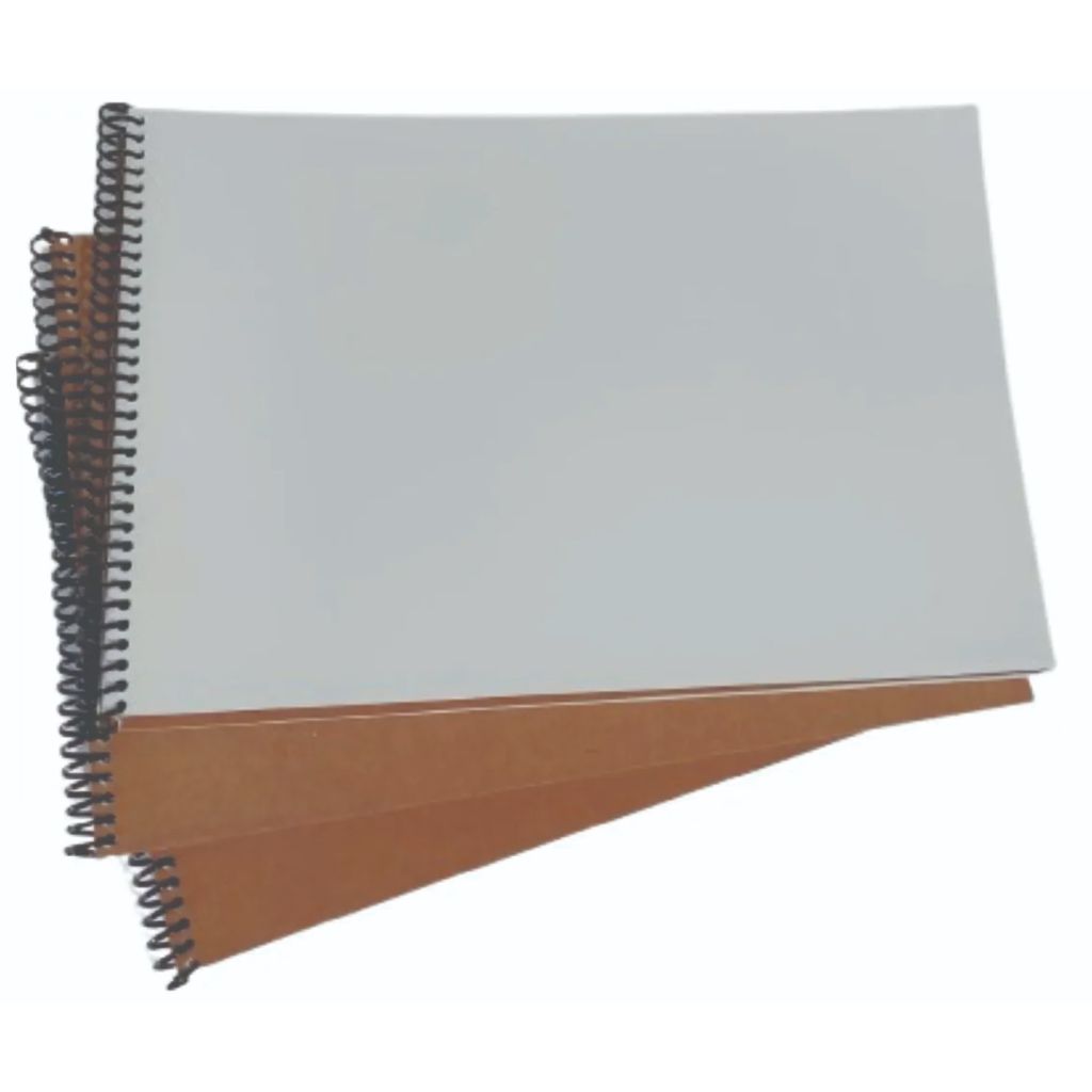 01 Caderno De Desenho Capa Kraft 230g, 75 Folhas 295x200mm Dourado-escuro