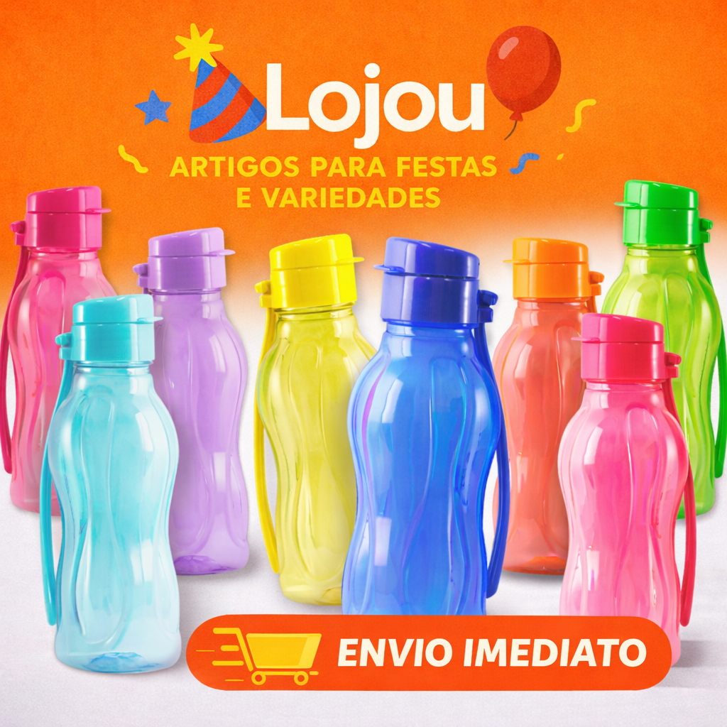 Kit 10 Garrafas Squeezes 350ml – Ideal para Brindes, Academia, Escola e Eventos em Oferta na Shopee