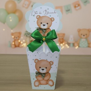 20 UNIDADES CACHEPO / CENTRO DE MESA Ursinho Verde Enfeite Festa Aniversário Chá Revelação em Oferta na Shopee