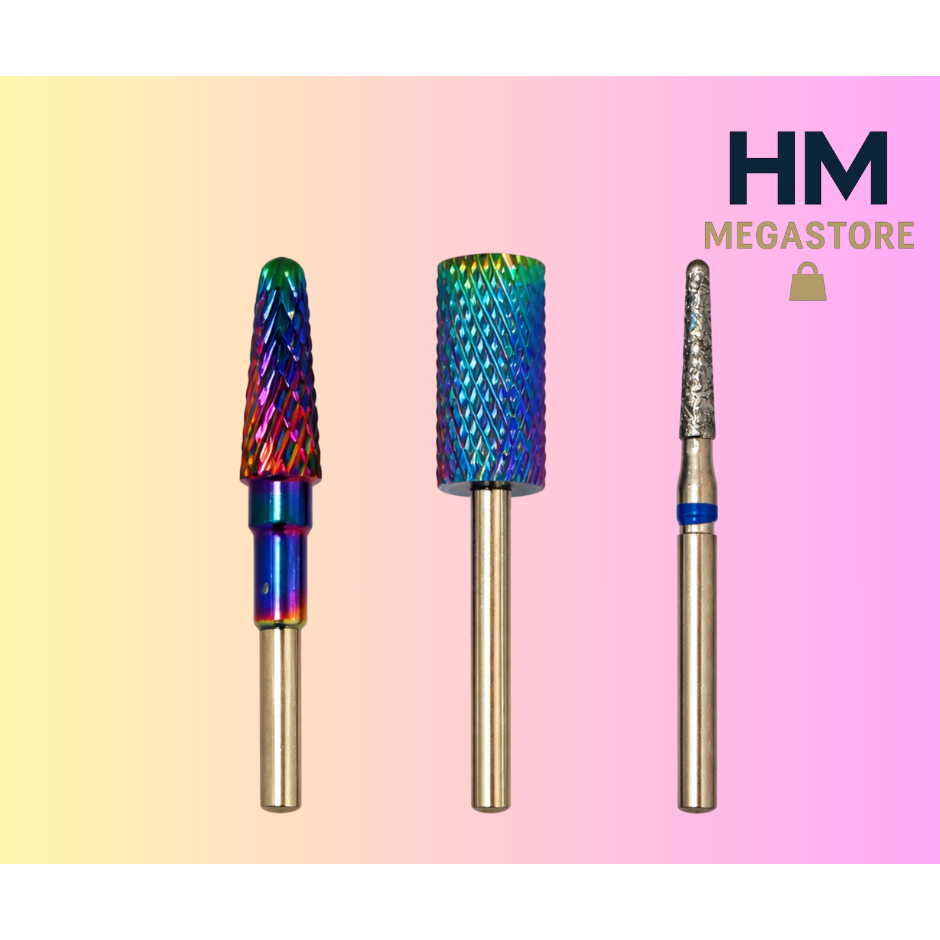 Kit 1/2/3 Brocas de Tungstênio / Diamantada Profissionais para Unhas de Gel e Unhas de Porcelana em Oferta na Shopee