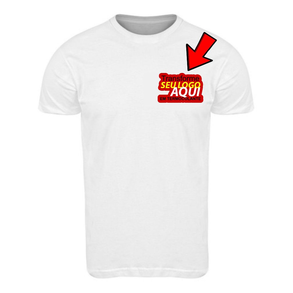 10 Aplique termocolante seu logo para camisa 4 cm em Oferta na Shopee