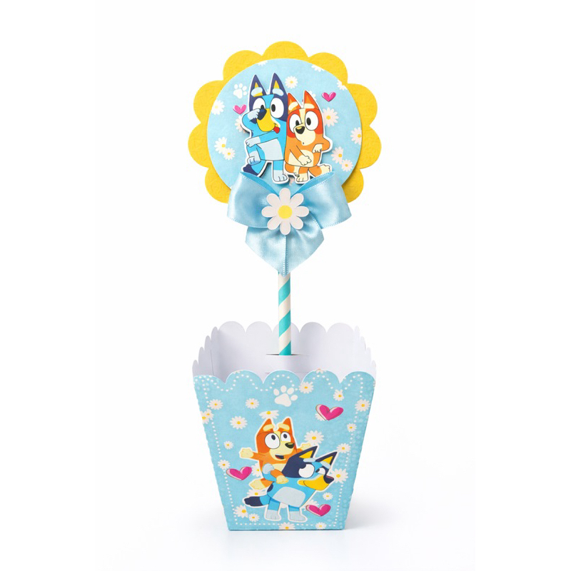 Centro de Mesa Bluey + BRINDE | Cachepot | Lembrancinha Festa Infantil | Bluey | Festa Bluey