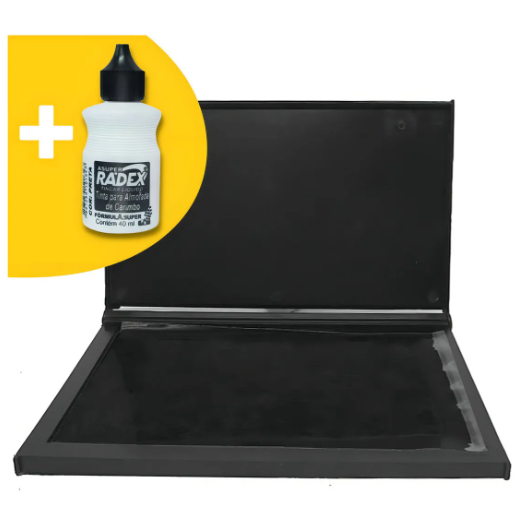 KIT Almofada Carimbo Grande N4 + Tinta Refil Preta Inclusa em Oferta na Shopee