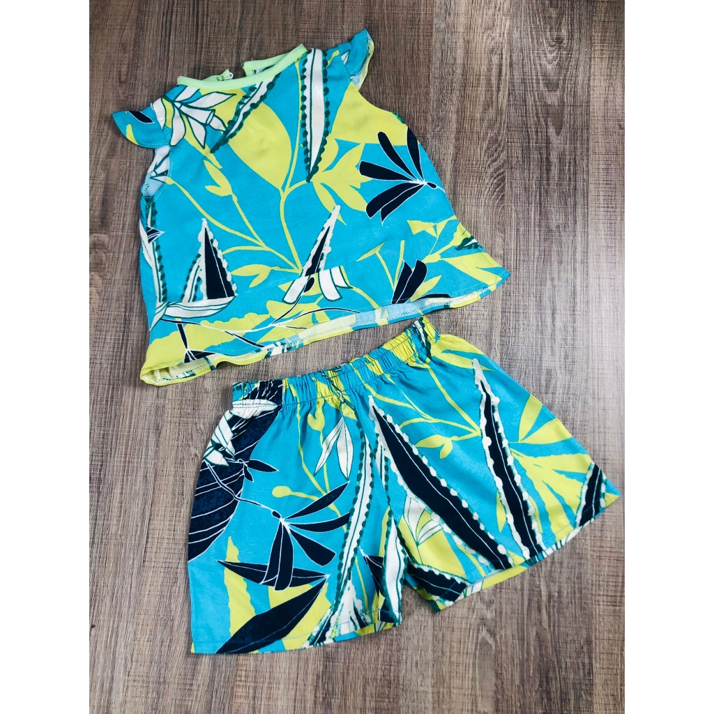 Conjunto de roupa infantil para menina- Conjunto Infantil Feminino Verão 2026 - Blusinha E Shorts
