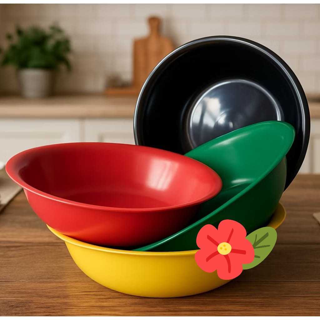 Tigela Fundo Bacia 1.200ml; Kit 3,5,10,15 ou 20 und.(Plástico). Prato/Escola/Festa/Infantil/Cozinha.