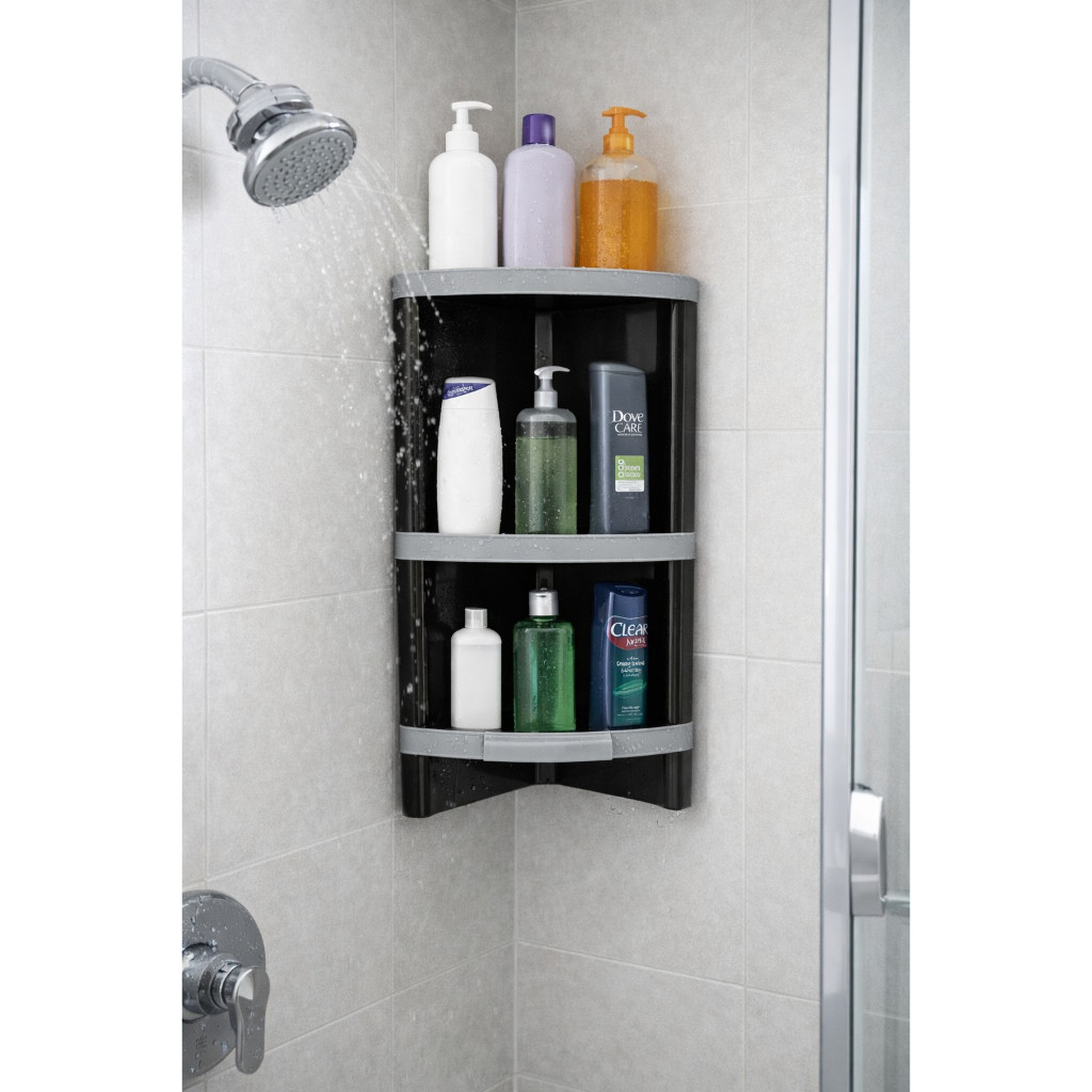 Cantoneira Grande Banheiro Preta | Porta Shampoo e Sabonete para Chuveiro