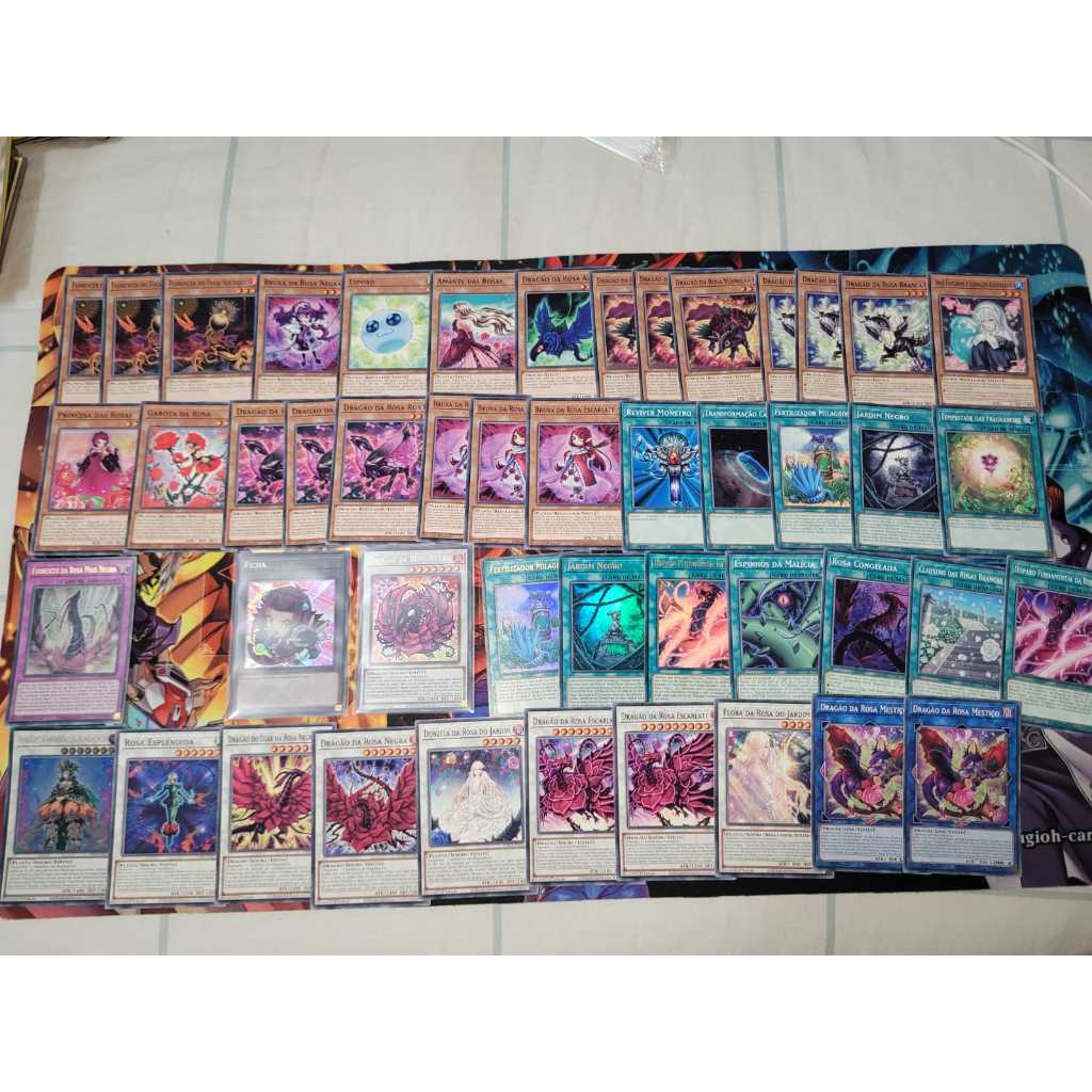 Baralho da Akiza de Planta + Token da Akiza e Dragão Signário Chibi Secret Rare. Original Konami. Yugioh!