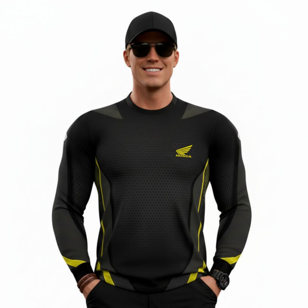 Camiseta Camiseta Moto Honda Big Trail Longa Filtro Uv50