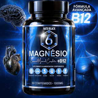 6 Magnesio Com B12 Original METILCOBALAMINA Super Fórmula 01 POTE PARA 2 MESES - ENVIO IMEDIATO em Oferta na Shopee