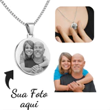 Colar com medalha e foto gravada